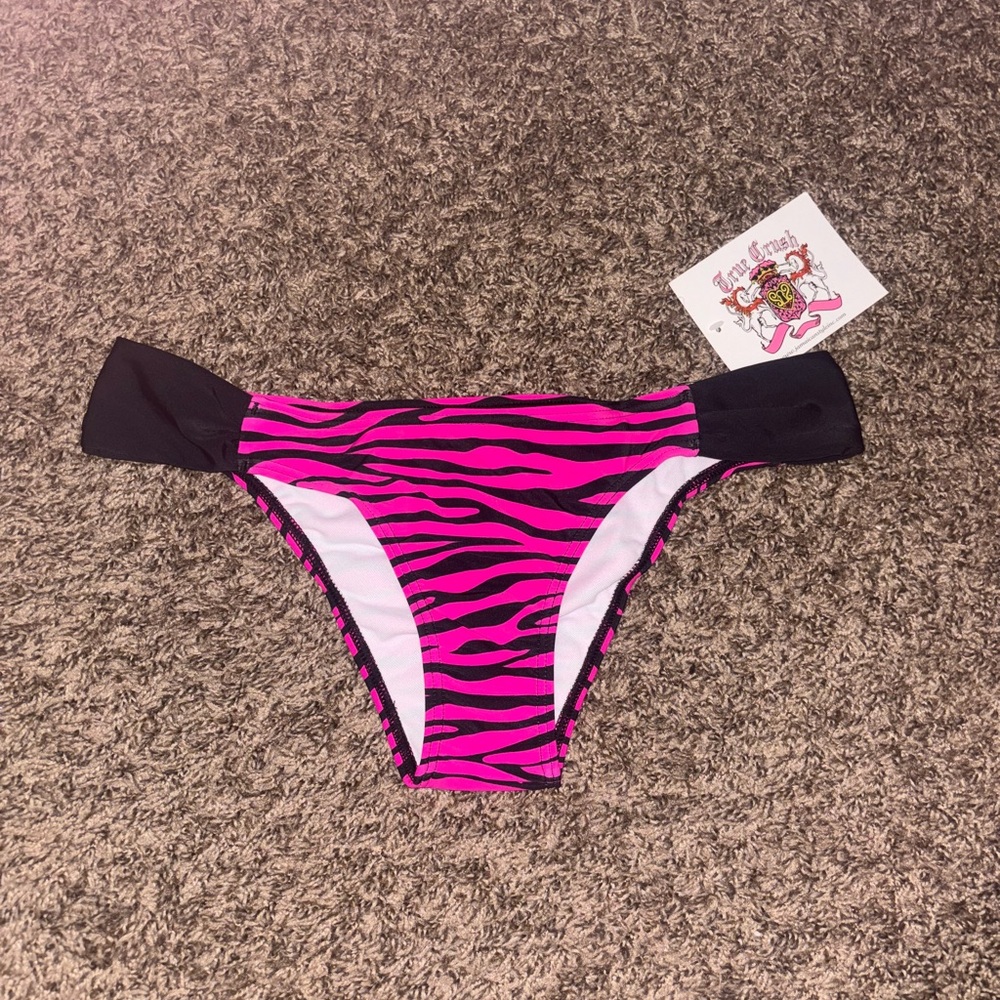 NWT Pink Zebra Bikini Bottoms